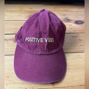City hunter maroon positive vibes baseball cap hat